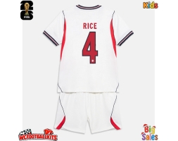 England Declan Rice #4 Replica Home Stadium Kit for Kids World Cup 2026 Short Sleeve (+ pants)